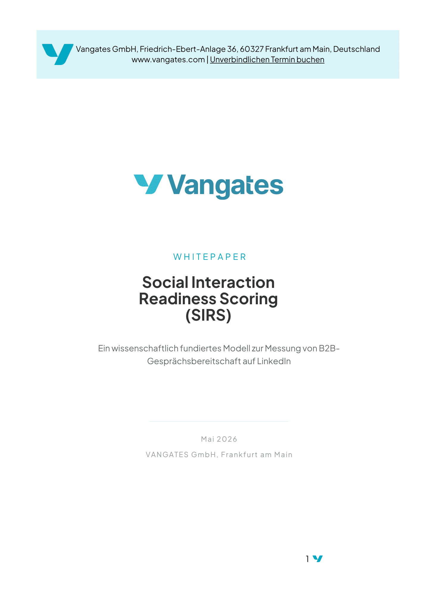 SIRS von Vangates - Titelbild Whitepaper in Deutsch